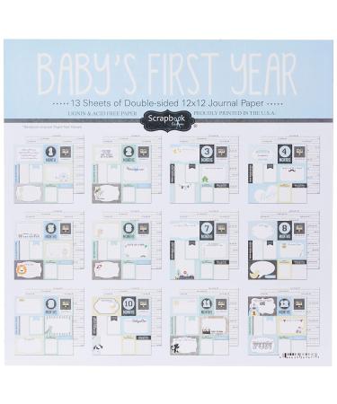 Scrapbook Customs 36967 Baby Boy First Months Scrapbooking Kit