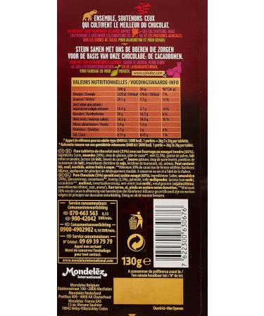  Cote D'Or Cote D'Or Noir Nougat Filled 130 g - Pack of 4 - Buy Online on GoSupps.com