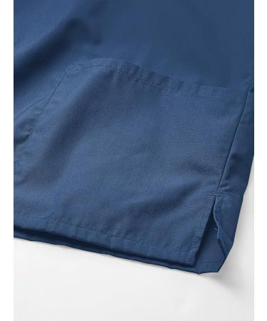 Cherokee Men and Women Scrub Set Modern Fit V-neck Top with Drawstring Pants - Navy, Medium - Buy Online on GoSupps.com