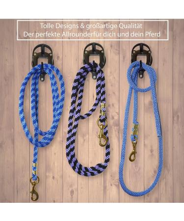 Premium Lead Rope for Horses - Stylish Tie Rope for Pony Donkey & Goat (Black-Purple) | Durable & Versatile - Buy Online on GoSupps.com