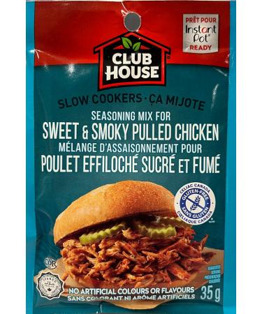 Club House Dry Sauce/Seasoning/Marinade Mix Sweet&Smokey Pulled Chicken Slow Cookers 35g Case Pack 12 Count - Buy Online on GoSupps.com