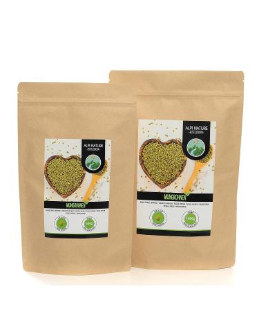 Buy Organic Mung Beans 1kg - Natural Additive-Free Vegan - International Shipping Available - Buy Online on GoSupps.com