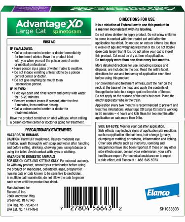 Advantage XD Long-Lasting Flea Prevention for Large Cats | 2 Pack - Over 9 lbs - Buy Online on GoSupps.com