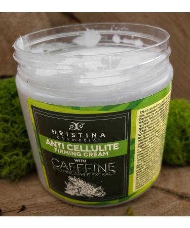 Hristina Cellulite Cream With Caffeine Pineapple - Smooths Firms and Tights The Body Skin | Perfect For Cellulite Treatment Massage for Stomach Legs and Arms - Buy Online on GoSupps.com