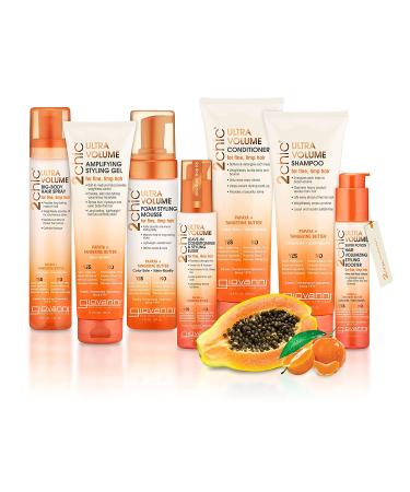 Giovanni 2chic Ultra-Volume Gel - Papaya & Tangerine Butter, Weightless Control for Fine Hair - 5.1 oz, Paraben-Free, Color Safe - Buy Online on GoSupps.com