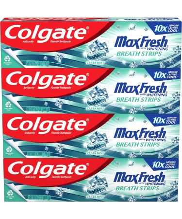 Colgate Kids Toothpaste Pump with Fluoride Anticavity & Cavity Protection Toothpaste for Ages 6+ & Max Fresh Whitening Toothpaste with Mini Strips Clean Mint Toothpaste for Bad Breath Pump+ Whitening Toothpaste - Buy Online on GoSupps.com