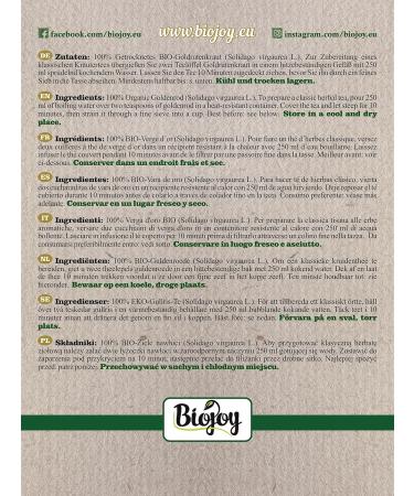  Biojoy Biojoy Organic Goldenrod (100 g) dried and cut Goldenrod herbal tea (Solidago virgaurea) - Buy Online on GoSupps.com