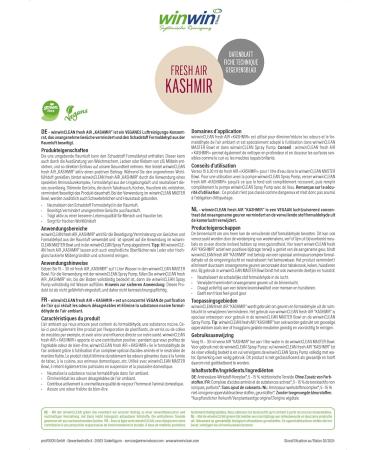 FRESH AIR Vegans 'Kashmir' Air Purification Concentrate 500ml | Vegan No Artificial Colors | EUR 55.80/L - Optimal Air Quality Solution - Buy Online on GoSupps.com