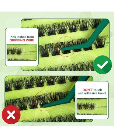 Self Adhesive Eyelashes - 40pcs Lash Extension Kit with Applicator & Curler | Pre-Bonded Reusable Lash Clusters - No Glue Needed - Buy Online on GoSupps.com