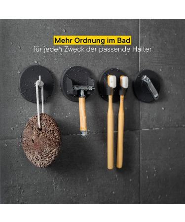 DELUXXOO High-Quality Silicone Toothbrush Holder - Self-Adhesive No Drilling Extra Strong Hold - Stylish Bathroom Organizer & Decoration - Buy Online on GoSupps.com