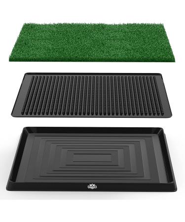 Petmaker Artificial Grass Puppy Pad with Tray - Medium Size 3-Layer System for Dog Training and Housebreaking - Buy Online on GoSupps.com