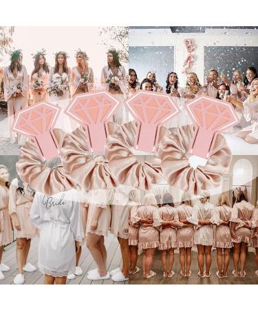 8 Pack Bridesmaid Proposal Hair Ties - Bachelorette Party Favors in White & Champagne - Buy Online on GoSupps.com