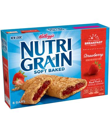 Kellogg's Nutri-Grain Cereal Bars (Strawberry, 8-Count Bars, 10.4 oz, Pack of 6)