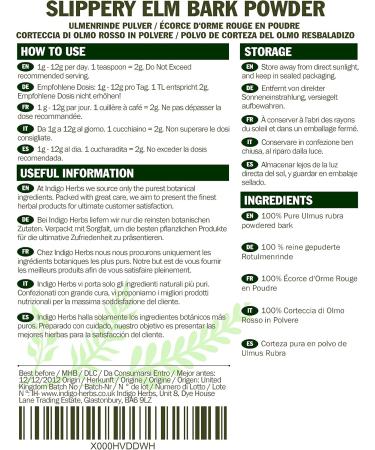 Indigo Herbs Elm bark powder (100 g) - Buy Online on GoSupps.com