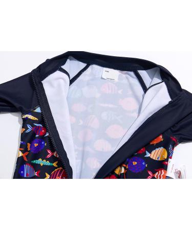 BONVERANO Baby Boys Swimsuit | Full-Length Zipper Toddler Bathing Suit | UPF 50+ Sun Protection | Fish Design | 3 Months - Buy Online on GoSupps.com