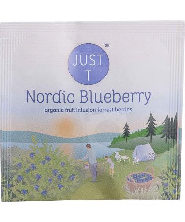 JUST T Nordic Blueberry Premium Organic Fruit Tea Bags - 20 Count | Biodegradable Double Chamber Tea Bag Infused with Forest Berries | High-Grown Leaf Tea for Tea Lovers - Buy Online on GoSupps.com