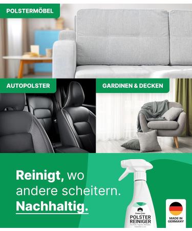 Emma Gr n Upholstered Cleaner for Sofa Couch & Car Seats | 500ml Anti-Smell Spray & Upholstery Brush | Sustainable Upholstery Cleaning Solution - Buy Online on GoSupps.com