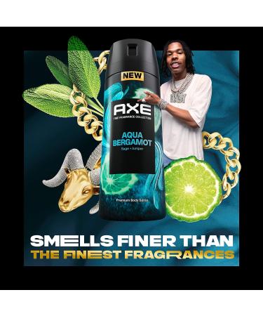 AXE Fine Fragrance Collection Premium Deodorant Body Spray for Men Aqua Bergamot 72H Odor Protection 4 oz (Pack of 3) - Buy Online on GoSupps.com