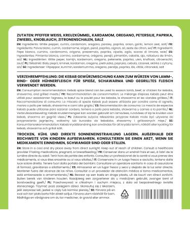  Alpi Nature Alpi Nature D ner Kebab Spice Mix 50g Spice Mix for Doner Kebab Chicken and Lamb - Buy Online on GoSupps.com