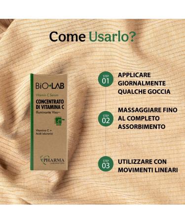  YLATI' Bio-Lab | VITAMIN C Brightening serum concentrated with vitamin C that fights off appearance hyaluronic acid ferulic acid for glowing and well-being skin - Buy Online on GoSupps.com