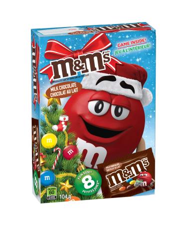 M&M'S Christmas Milk Chocolate Holiday Storybook 8 Fun Size Bags 104g Chocolate 104 g (Pack of 1)
