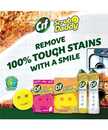 Scrub Daddy & Cif All Purpose Cleaning Cream - Lemon | Multi-Surface Cleaner & Scratch-Free Sponge for Home | International Shipping Available - Buy Online on GoSupps.com