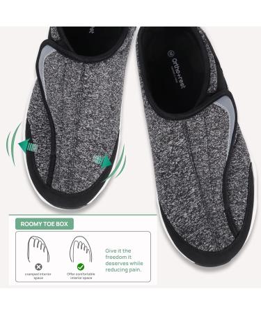 Ortho+rest Men's Diabetic Shoes for Swollen Feet | Arch Support Orthopedic Sneakers - Size 12 Black - Buy Online on GoSupps.com