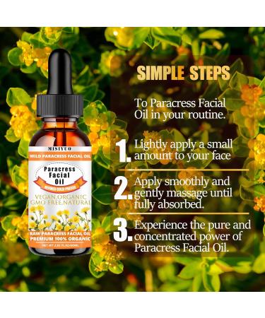 Paracress Facial Oil Natural Anti-Aging Moisturizing Essential Oil with Spilanthes Acmella Oleracea & MCT Oil Reduces Fine Lines & Wrinkles Hydration Balance Skin Gentle on All Skin Types 2 floz - Buy Online on GoSupps.com