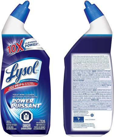 Lysol Toilet Bowl Cleaner Power For Cleaning and Disinfecting Stain Removal 10x cleaning actions 710ml 710 ml (Pack of 1) Power Cleaner - Buy Online on GoSupps.com