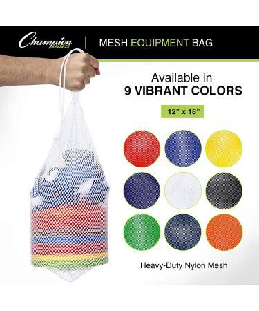Champion Sports Mesh Equipment Bag 12x18 Black - Durable and Lightweight - Buy Online on GoSupps.com