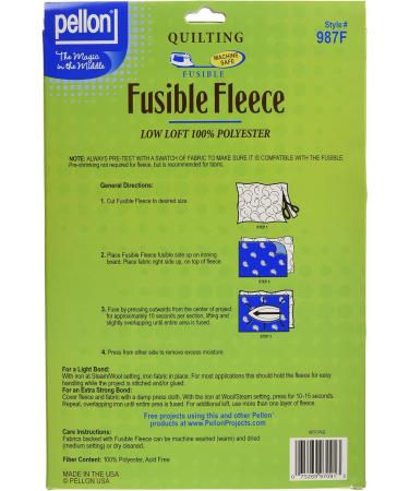 Pellon White Fusible Fleece 22 x 36 - 1 Pack | Soft and Easy to Fuse - Buy Online on GoSupps.com