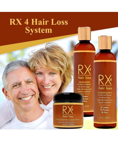 RX4 Hair Loss Shampoo - DHT Blocker for Thinning Hair | Organic with Biotin - Promotes Regrowth | Doctor Recommended Treatment - Buy Online on GoSupps.com