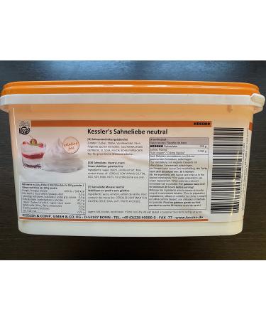Kessler's Sahneliebe neutral VEGAN Kessko cream stock 900 g cream stand cream stiffener cream 0.9 kg (Neutral VEGAN)