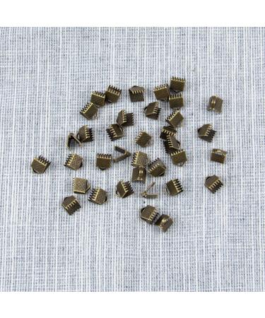 500 Pack Iron Ribbon Ends Bookmark Pinch Crimp Clamps for Jewelry Making - 6mm - Buy Online on GoSupps.com