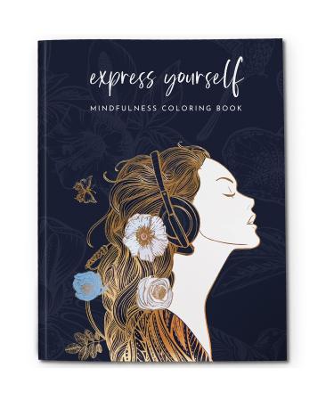 Adult Coloring Book for Women - Mindfulness Coloring Book with Personal Growth Prompts - Stress Relief Coloring Book for Adults, Coloring Books for Adults Relaxation, Anxiety Color Book for Adults Express Yourself - Buy Online on GoSupps.com