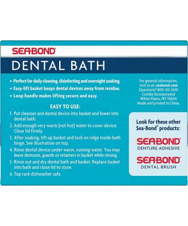 Sea Bond Denture Bath for Daily Cleaning - Assorted Colors - Buy Online on GoSupps.com