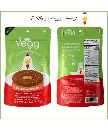 The Vegg Vegan Egg Baking Mix 4.2 Oz - Makes 34 Eggs | Plant-Based Substitute - Buy Online on GoSupps.com