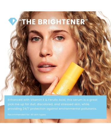 Timeless 20% Vitamin C + E Ferulic Acid Serum - 1.7 oz | Brighten, Restore & Correct Skin | Non-Greasy Formula - All Skin Types - Buy Online on GoSupps.com
