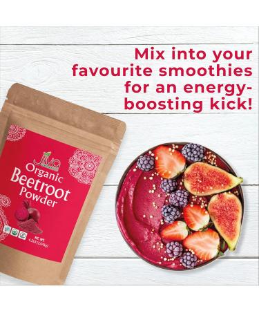 Jiva Organics Organic Beet Root Powder 4.5 Pounds - 10% Extra Cold Pressed Non-GMO Gluten Free Water Soluble Great for Smoothies Highly Concentrated Raw Beet Supplement Nitric Oxide Supplement - Buy Online on GoSupps.com