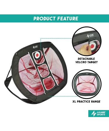 Game Sports Golf Chipping Net with Mat - Indoor/Outdoor Golf Practice Net for Chipping Accuracy & Swing Practice - Buy Online on GoSupps.com