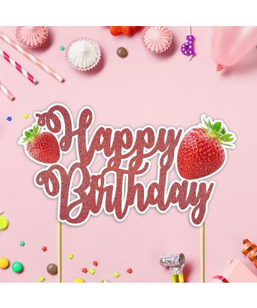 Seyal Real Strawberry Happy Birthday Cake Topper - Buy Online on GoSupps.com