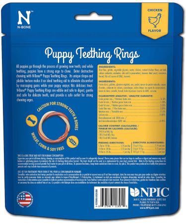 N-Bone Puppy Teething Rings Chicken Flavor 3 count Chicken 102 g (Pack of 1) - Buy Online on GoSupps.com