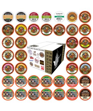 Flavored Decaf Coffee Pods Variety Pack, Great Mix of Decaffeinated Coffee Pods Compatible with all Keurig K Cups Brewers, 40 Count Bulk Pack