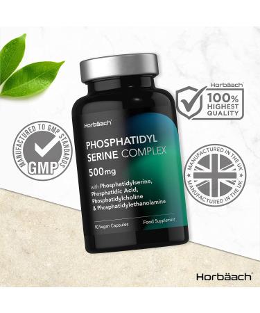 Phosphatidylserine Supplement 500mg | 90 Vegan Capsules | Phosphatidylcholine Complex | No Artificial Preservatives - Buy Online on GoSupps.com