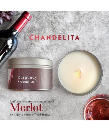 Chandelita Rotwein Merlot Candle | Natural Soy Wax | Relax & Meditate | Well-Being Fragrance - Buy Online on GoSupps.com