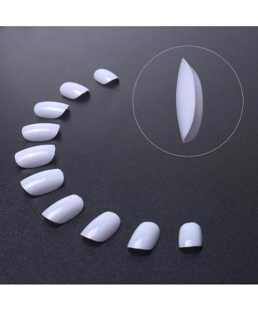 400pcs Allstarry Children Fake Nail Tips Acrylic White Short Full Cover - Perfect for Kids and Little Girls - Buy Online on GoSupps.com