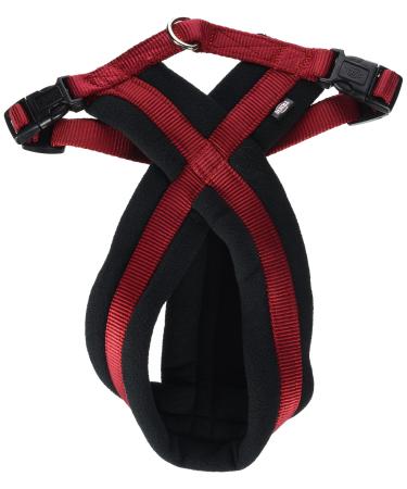 Trixie Premium touring harness size M - L: chest circumference 50 90 cm/25 mm in red - sporty dog harness with pleasant fleece padding continuously adjustable for medium -sized dogs 204003 red M L: 50 90 cm/25 mm