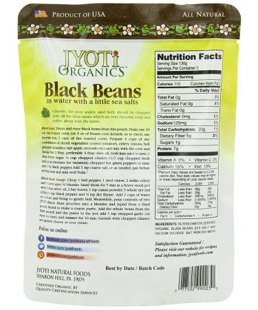 Jyoti Organic Black Beans - 10 oz (Pack of 6) | Premium Quality & Nutrient-Rich - Buy Online on GoSupps.com