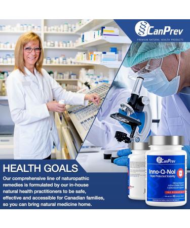 CanPrev - Inno-Q-Nol Triple Protected Stability 90 Softgels - 100mg Ubiquinol - Coenzyme Q10 (CoQ10) Natural Source - Active & Stable Co-Q10 - High Potency Antioxidant for Overall Wellness 90 count (Pack of 1) - Buy Online on GoSupps.com