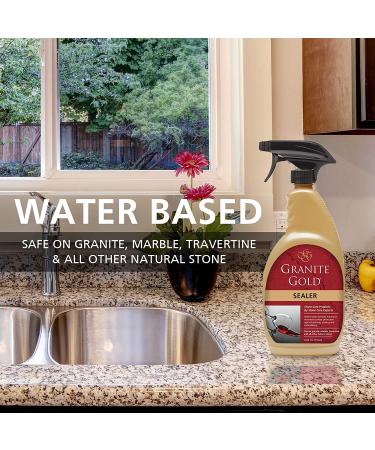 Granite Gold Water-Based Sealer Spray 24 fl oz - Protects Granite, Marble, Travertine & Natural Stone Countertops - Buy Online on GoSupps.com
